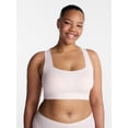 thumbnail image 2 of Joyspun Women’s Wire-Free Bonded Longline Square Neck Bra, Sizes XS-XXXL, 2 of 7