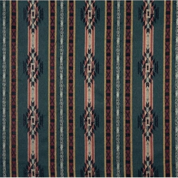 Designer Fabrics 54 in. Wide Striped Southwestern- - Lodge Style Upholstery Grade Fabric