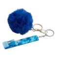 thumbnail image 4 of Agarrador de tarjetas para uñas largas, lindo tirador de tarjetas de acrílico, llavero con clip para tarjetas de cajero automático, etiquetas de tarje Azul con Bola de Pelo, 4 of 8