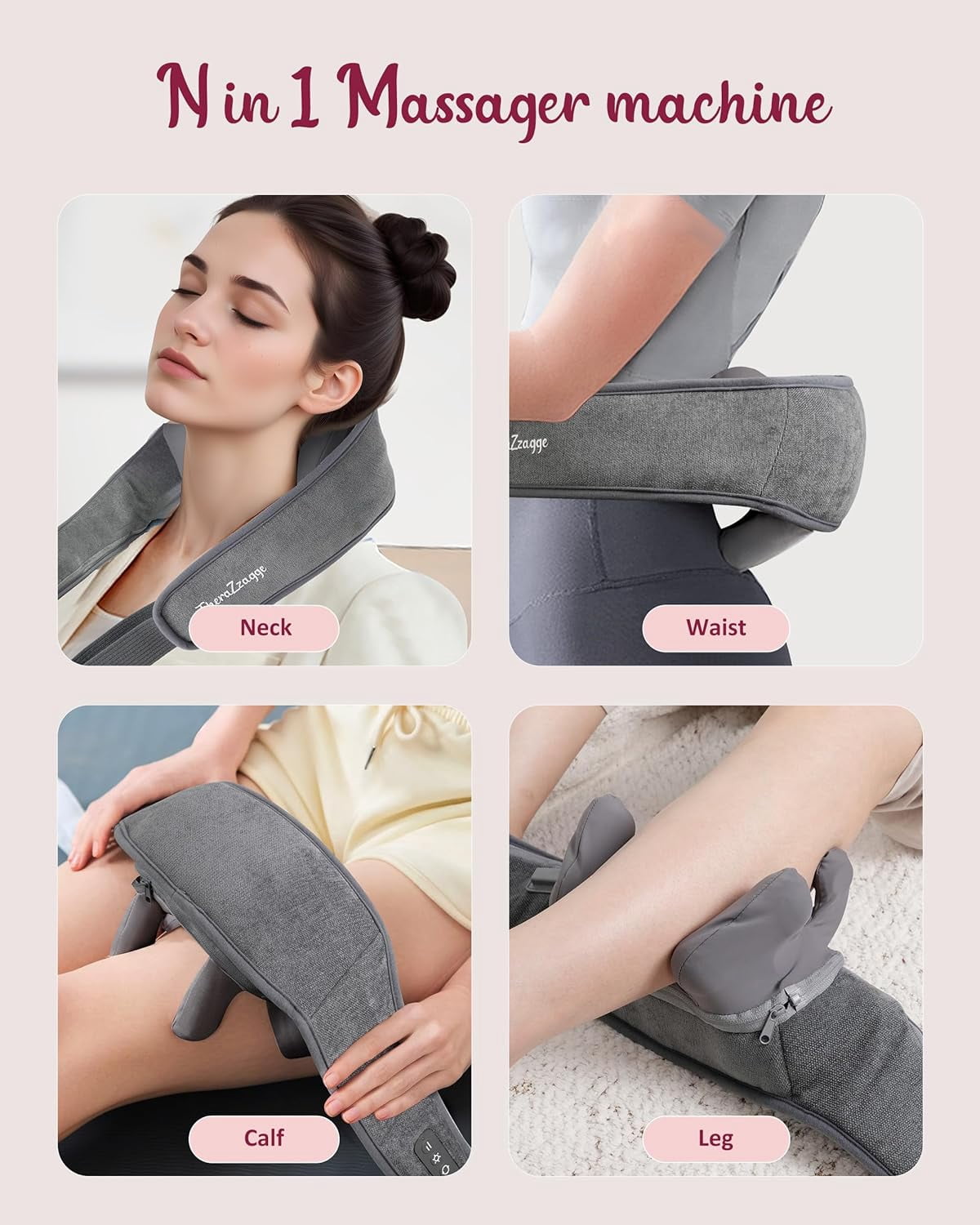 Cordless Neck Massager with Heat -  Eligible HSA Neck Shoulder Massager for Pain Relief Deep Tissue,6D Deep Kneading Shiatsu Back Massage, Gifts for Fathers Men Women