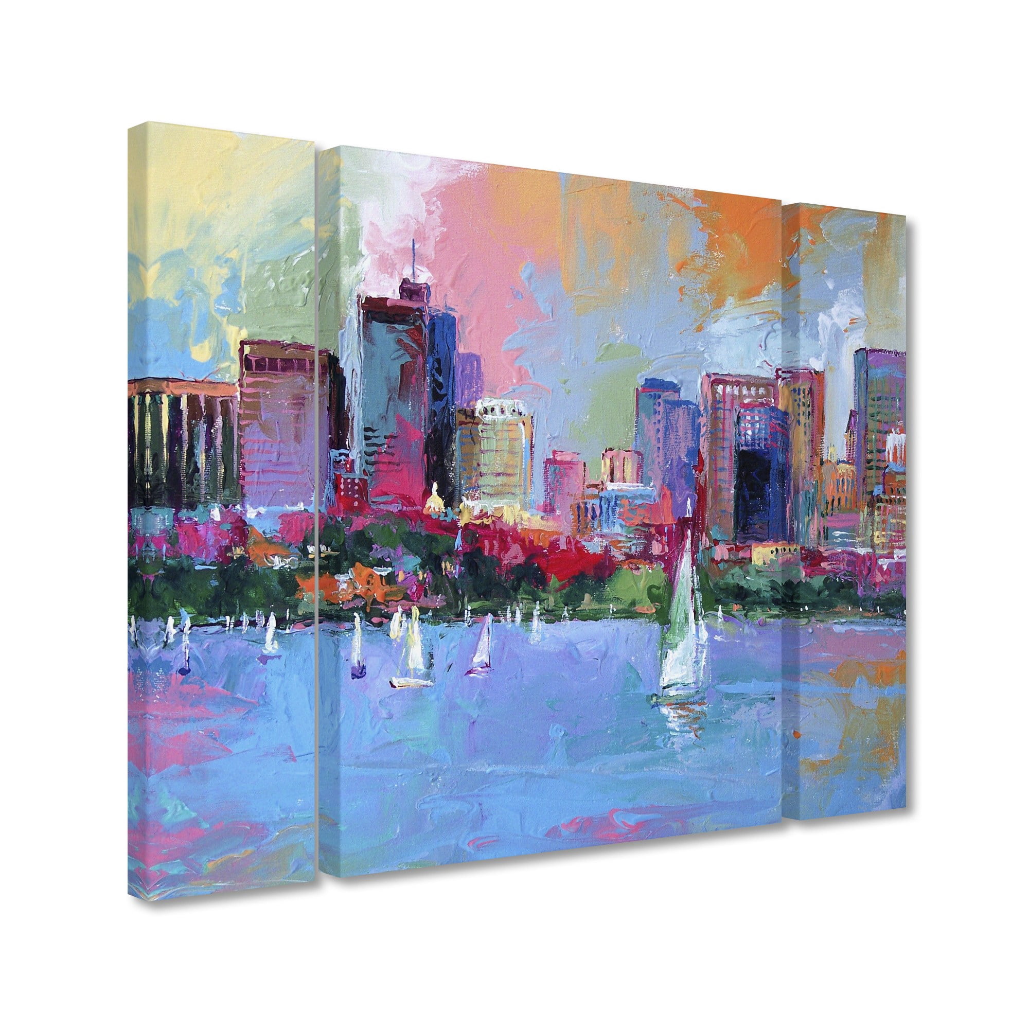Richard Wallich 'Boston 3' Multi Panel Art Set Small