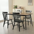 thumbnail image 5 of Fancrou Farmhouse Windsor Dining Chairs Set of 4, Spindle Back Wood Chairs for Kitchen and Living Room, Country Style Restaurant Seating, Black, 5 of 11