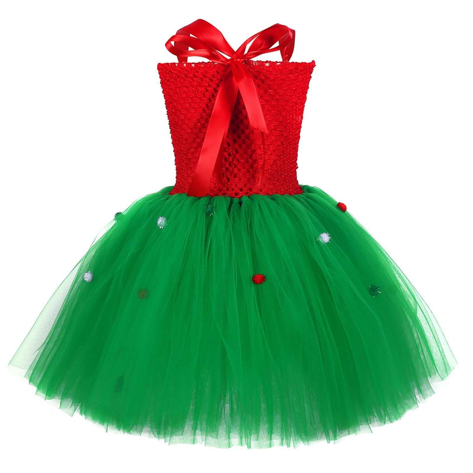 white christmas dresses Girls' Velvet Tutu Christmas Dress main image 0
