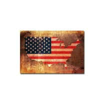Trademark Art "US Flag Map" Canvas Wall Art by Michael Tompsett