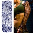 thumbnail image 4 of (Brazo 2 5) 2 Pegatinas Tatuaje Semipermanentes Serie Animal 155*460 Pegatinas Tatuaje Corporal (B), 4 of 9