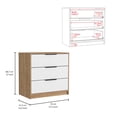 thumbnail image 5 of Madison 2 Piece Bedroom Set, Leto Shoe Rack + Kaia 3 Drawer Dresser, White / Pine, 5 of 6