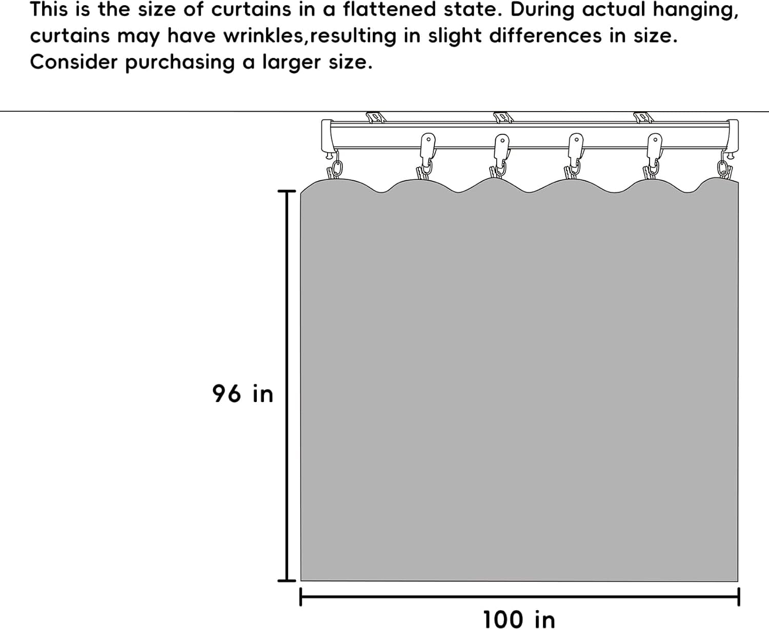 Room Divider Curtains Flexible Ceiling Tracks Set Curtain Track Ceiling Mount Blackout Curtain for Living Room Bedroom Ceiling Curtain Rod Privacy Dividers Panels W100 x H96 Beige Drape & Black Rail