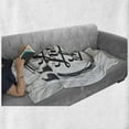 thumbnail image 6 of Live Laugh Love Soft Flannel Fleece Throw Blanket, Grunge Modern Lifestyle Phrase Happiness Themed Design, Cozy Plush for Indoor and Outdoor Use, 60" x 80", Pearl and Dark Grey, by Ambesonne, 6 of 6