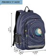 thumbnail image 2 of FORMRS School Backpack 17" Student Travel Bag with Laptop Compartment, Beige Cat Planet, 2 of 7