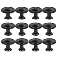 thumbnail image 4 of 12 Pcs Boutons de Porte en Aluminium Poignée Ronde de Tirage de Porte Boutons d'Armoire de Cuisine Boutons de Tirage pour Armoire Garde-Robe (Noir Mat), 4 of 6
