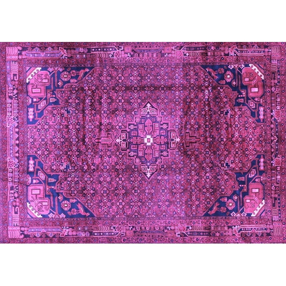 Ahgly Company Indoor Rectangle Persian Purple Traditional Area Rugs, 4' x 6'