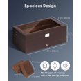 thumbnail image 2 of Caja Organizadora de Relojes y Joyas, Estuche con Ranuras y Capas con Tapa de Vidrio, Estuche de Relojes con Cerradura, Caja Exhibidora de Relojes, Regalo, 2 of 4