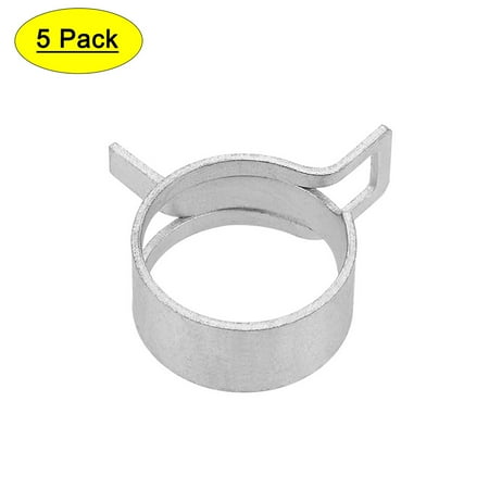 

Uxcell 24mm Silver Tone Steel Band Spring Clamp for Fuel Line Silicone Hose 5 Pack