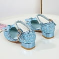 thumbnail image 6 of Kids Heels,Girls Sandals Closed Toe Heels Wedding Party Shoes Sequins Bow For Toddler,Little Girl Dress Shoes(Size:4.5-5 Years), 6 of 8