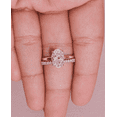 thumbnail image 3 of ESTE ORIGIN 2ct Oval Moissanite Diamond Engagement Ring in 18K Rose Gold Wedding Ring for Women 8., 3 of 8