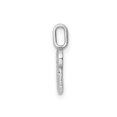 thumbnail image 3 of 14K White Gold Initial -R- Pendant Charm with Accent Diamonds (NO CHAIN), 3 of 5