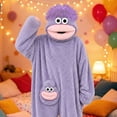 thumbnail image 4 of Xyant Big Mouth Monster Onesie Silly Monster Onesie Plush Onesie Pajamas for Boys Girls 2-10 Years Cozy Home Loungewear, 4 of 4