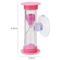 thumbnail image 2 of Temporizador de cepillado de dientes para niños con reloj de arena de 2 minutos con ventosa para decoración del hogar (rosa) Ehuebsd Libre de BPA, 2 of 6