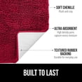 thumbnail image 2 of Alfombra de baño Gorilla Grip, gruesa, suave y absorbente, roja, 2 of 9