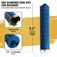 thumbnail image 2 of EDiamondTools 2-3/4" Dry Diamond Core Drill Bits for Brick, Block, 9.5" Long Hole Saw, 2 of 4