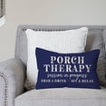 thumbnail image 4 of Farmhouse Throw Pillow Cover 12x20 Inch Porch Therapy Session in Progress Turquoise Outdoor Spring Front Porch Patio Decorations Lumbar Decorative Throw Pillows Cases for Party Room Decor, 4 of 6