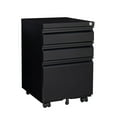 thumbnail image 6 of Office File Cabinets [Installation required] 3-drawer mobile filing cabinet with lock, office storage filing cabinet of legal/letter size, metal filing cabinet to be Installation required (black),Met, 6 of 19