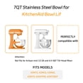 thumbnail image 4 of Cuenco mezclador de acero inoxidable de 7 litros para batidoras de pie KitchenAid, 4 of 7