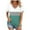 008 Green, variant on Fanxing Womens V Neck Tshirts Oversized Summer Tops Trendy Color Block Short Sleeve Tee Shirts Patchwork Graphic Tees Wine,S