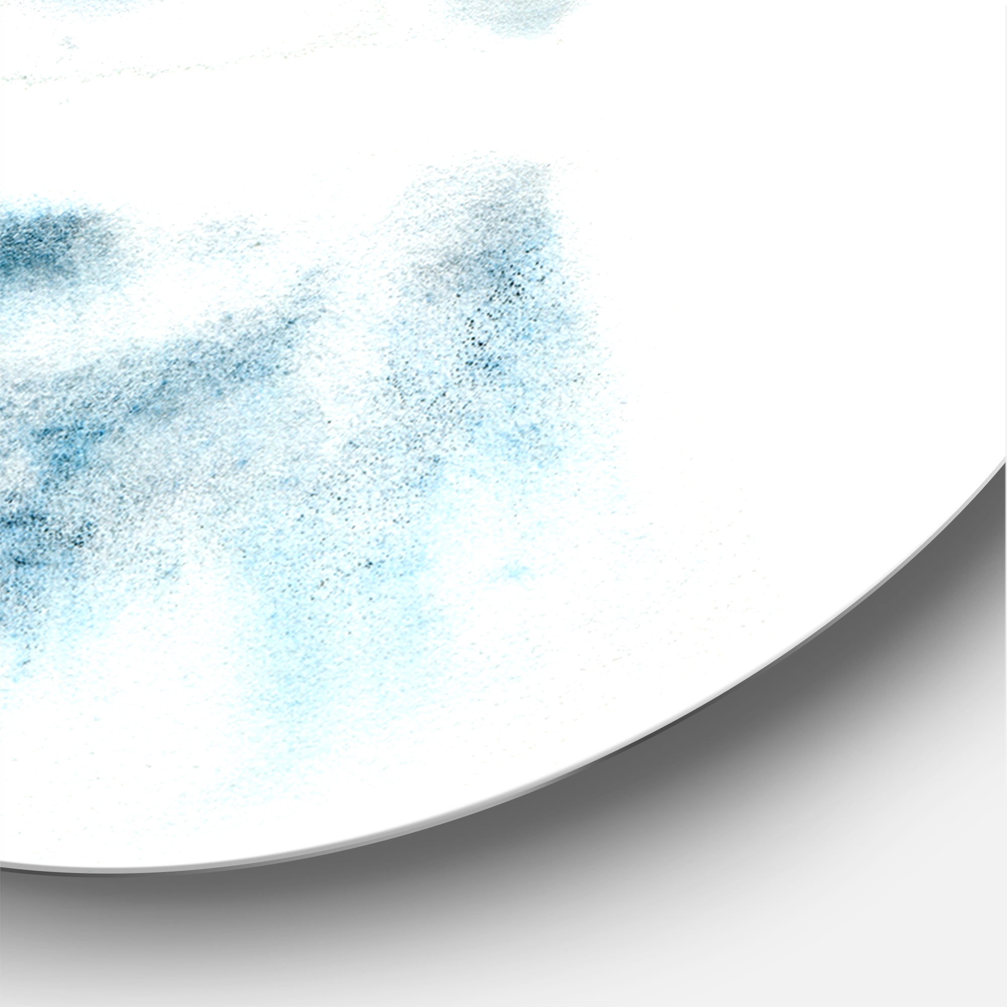 Designart 'Abstract Of Clouds Dark Blue Colored II' Modern Circle Metal Wall Art 11x11 - Disc of 11