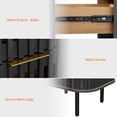 thumbnail image 4 of FITUEYES Mid-Century Modern End Table, Fluted Nightstand for Bedroom, Wooden Side Table with Fluted Panels & 2 Drawers, Black, 4 of 6