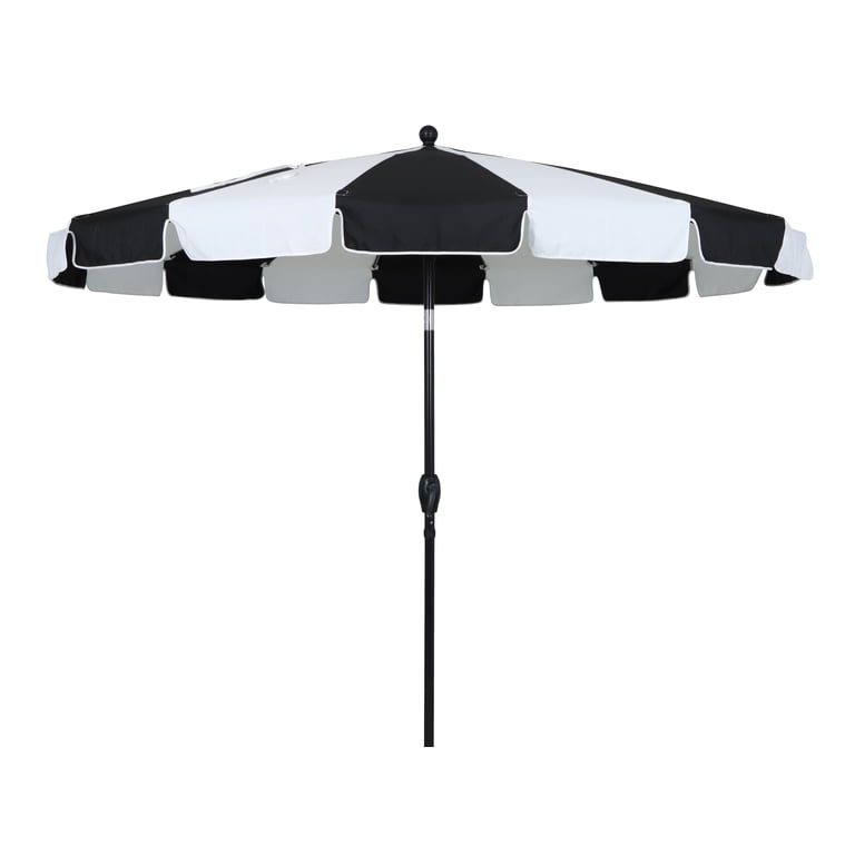 Better Homes & Gardens 9ft Market Umbrella, Black & White Stripe photo 1