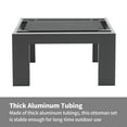 thumbnail image 4 of 2 Pieces Outdoor Patio Ottomans Aluminum Outdoor Patio Footstool All Weather Outdoor Footrest,Grey, 4 of 7