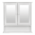 thumbnail image 5 of GZXS Bathroom Cabinet with Mirror, Wall Mounted Medicine Cabinet with Adjustable Shelf, Storage Cabinet for Kitchen, Living Room, White, 5 of 8