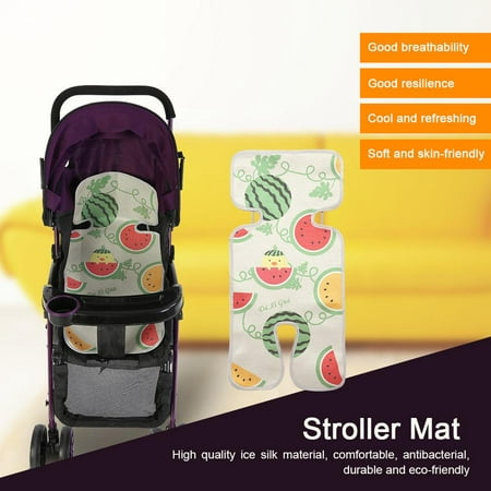 Kritne Summer Stroller Mat, 4 Types Breathable Baby Infant Stroller Seat Cushion Summer Cool Ice Silk Fiber Prams Mat, Stroller