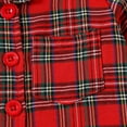 thumbnail image 5 of mgoYE Christmas Pajamas for Kids Boy Girl Plaid Pajama Pants Set Lapel Collar Button Sleepwear Matching Christmas Pjs(Red,6-7 Years), 5 of 9