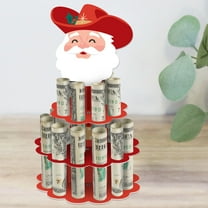 Big Dot of Happiness Christmas Cowboy - DIY Western Santa Party Money Holder Gift - Cash Cake