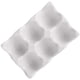 thumbnail image 1 of Huevera de cerámica antideslizante, a prueba de golpes, para frigorífico (6 rejillas, color blanco), 1 of 5