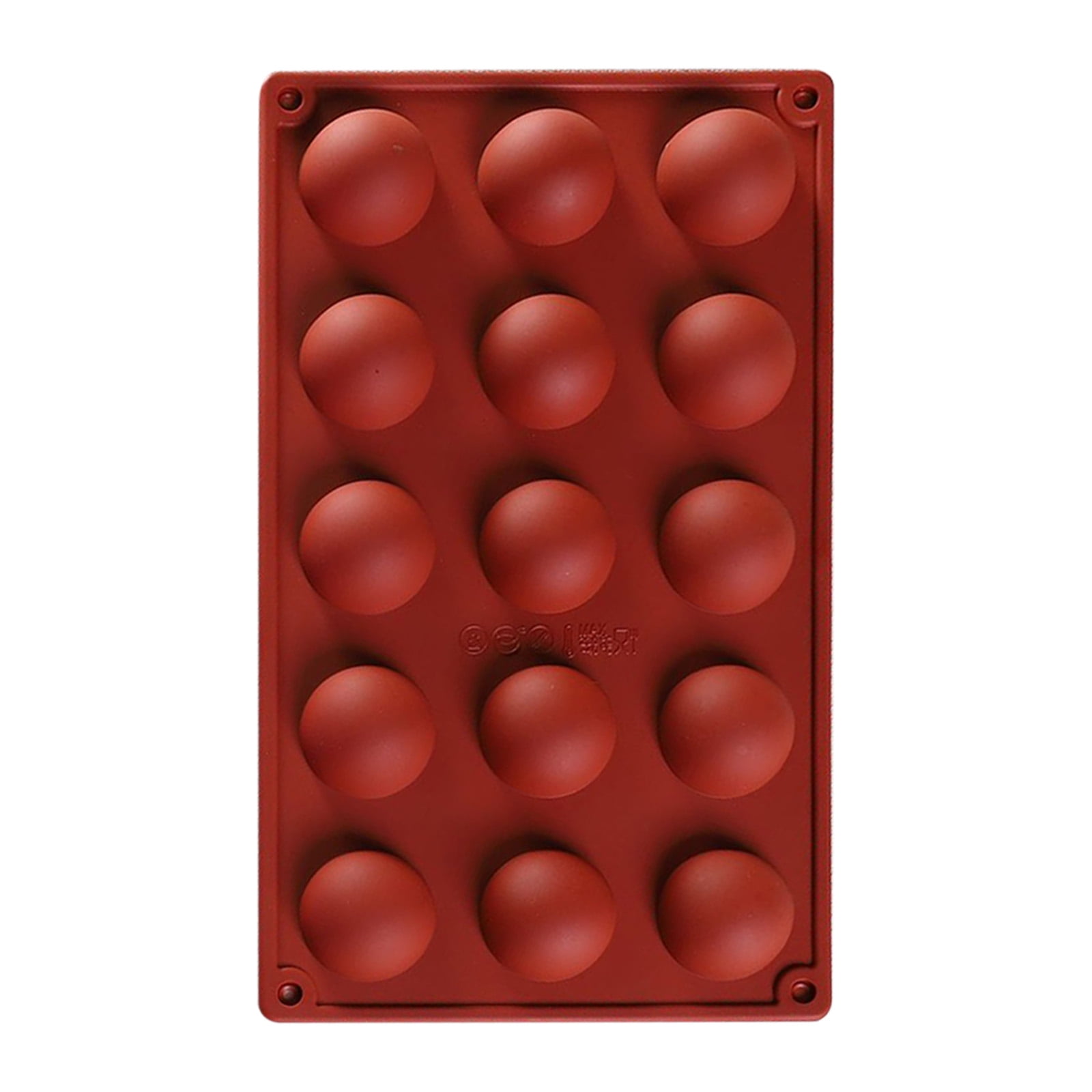 Pudding Jelly Red Silicone Baking Mold 2Packs,12-Cavity Non-stick Cylinder Cupcake Molds Silicone Tray for Mousse Handmade Soap Bread 