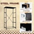 thumbnail image 4 of Dresser for Bedroom with 4 Storage Drawers Black White Basketball Court Empty Wooden Floor Dressers Chest of Drawers Steel Framed Fabric Closet Organizers for Dorm Entryway, 4 of 8