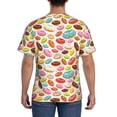 thumbnail image 3 of Bixox Men's Color Donut Printed Short Sleeve Skinny Athletic T-Shirt, 3 of 6