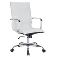 thumbnail image 1 of Pemberly Row High Back Leatherette Executive Swivel Office Chair in White, 1 of 8
