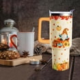 thumbnail image 3 of 40 oz Fall Tumbler With Handle and Straw Lid 40oz Stainless Steel Insulated Thanksgiving Gnome Tumbler Double Insulated Gnome Cup Travel Coffee Thanksgiving Mug, 3 of 5