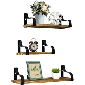 HERCHR Set of 3 Classic Radial Corner Wall Shelf Contoured Shelving PVC ...