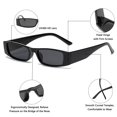 thumbnail image 2 of Rectangular sunglasses for women, slim classic rectangular, 2 of 5