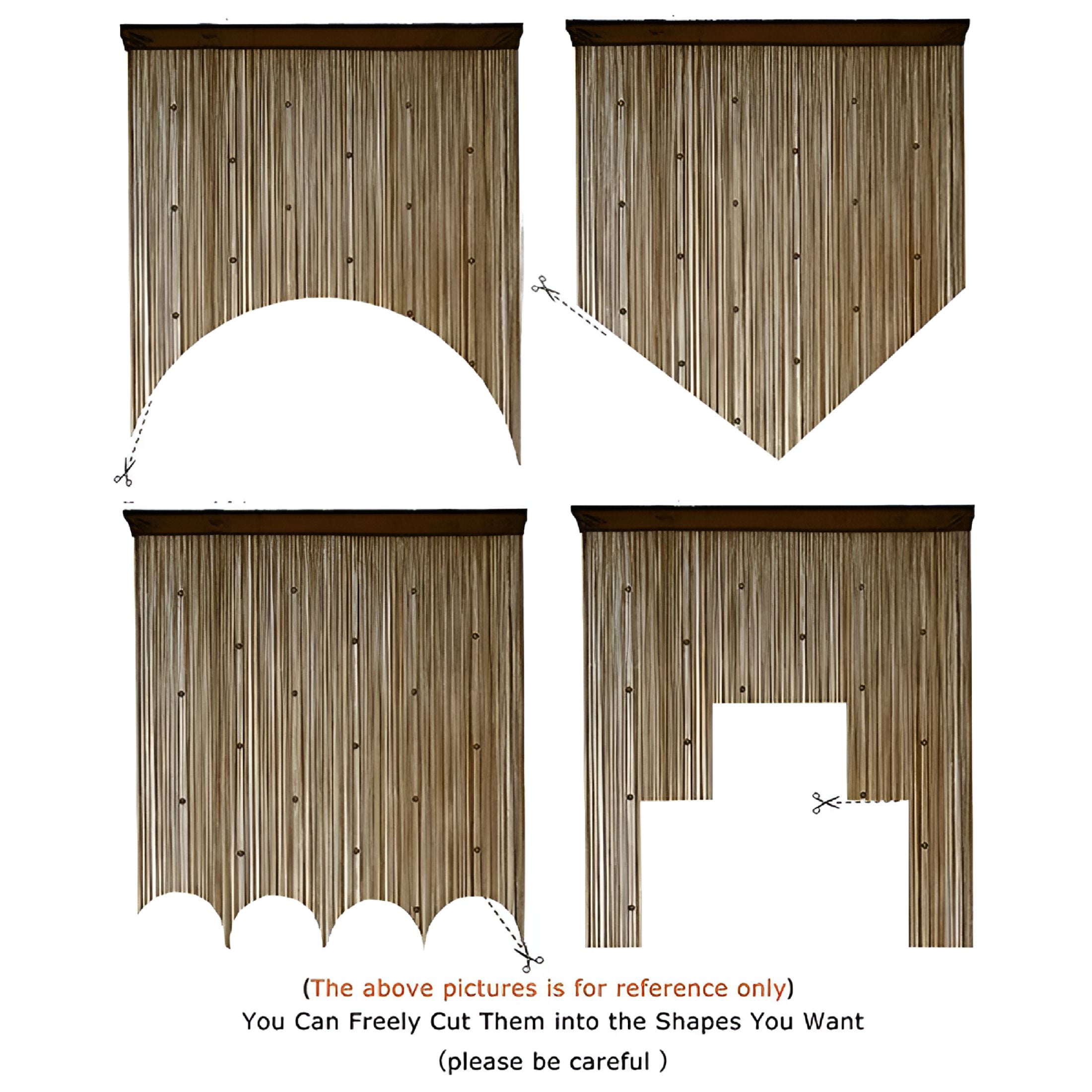 XIBUFE Beaded Curtain Door String Curtains for Doorways Tassels Beads Hanging Fringe Hippie Window Hallway Entrance Wall Closet Bedroom Privacy Decor (Dark Brown,39")