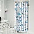 thumbnail image 2 of Floral Shower Curtain Watercolor Botanical Bathroom Decor Rustic Flower Design Fabric Bath Curtain for Tub Country Style Home Accessories with Hooks，36x72in(90x180cm), 2 of 5