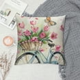 thumbnail image 2 of Spring Decorations Pink Tulip Spring Pillow Covers  Butterfly Flowers Bicycle Throw Pillow Case Hello Love Flowers Market Farmhouse Cushion Cover for Home Sofa Couch Multiple specifications&nbsp;, 2 of 5