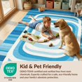 thumbnail image 4 of Design&I 3'x5' Washable Accent Rug Ocean Themed Abstract Tidal Wave Rings Nautical Beachy Theme for Bedroom, Walk-in Closet, Pet Friendly & Non-Slip Built-In Grip, 4 of 7