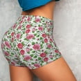thumbnail image 2 of Sikiie Flower Print Workout Shorts Women Scrunch Butt Gym Shorts Seamless High Waist Tummy Control Yoga Biker Athletic Shorts, 2 of 5