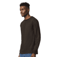 thumbnail image 4 of Gildan Ultra Cotton Crewneck T-Shirt for Men, Long Sleeve Classic Fit Dark Chocolate Tee, XL, 4 of 6